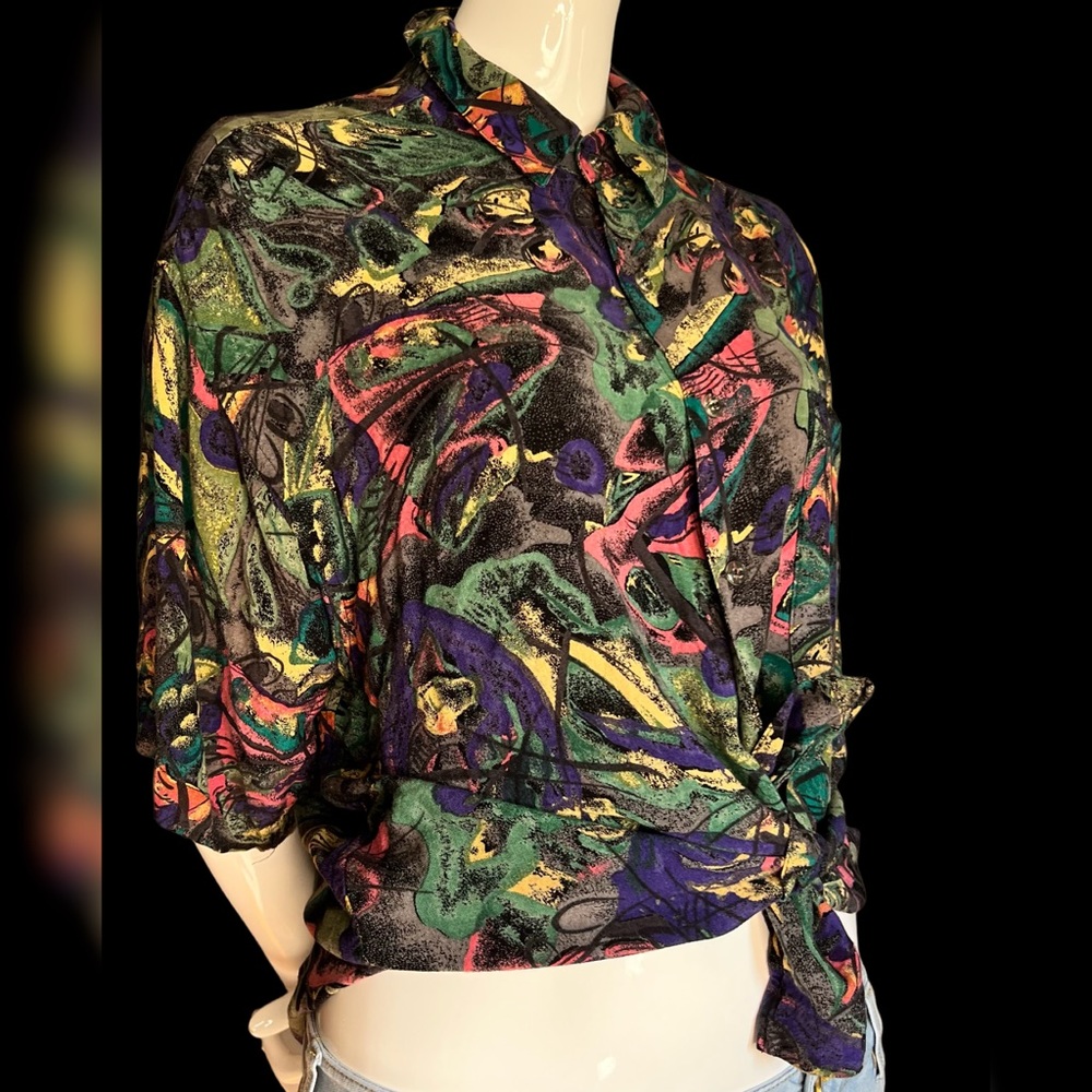 vintage 90s Fierce : rayon button up